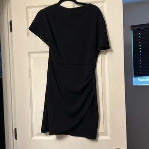 ASOS Asymmetrical Wrap Skirt Black Mini Dress